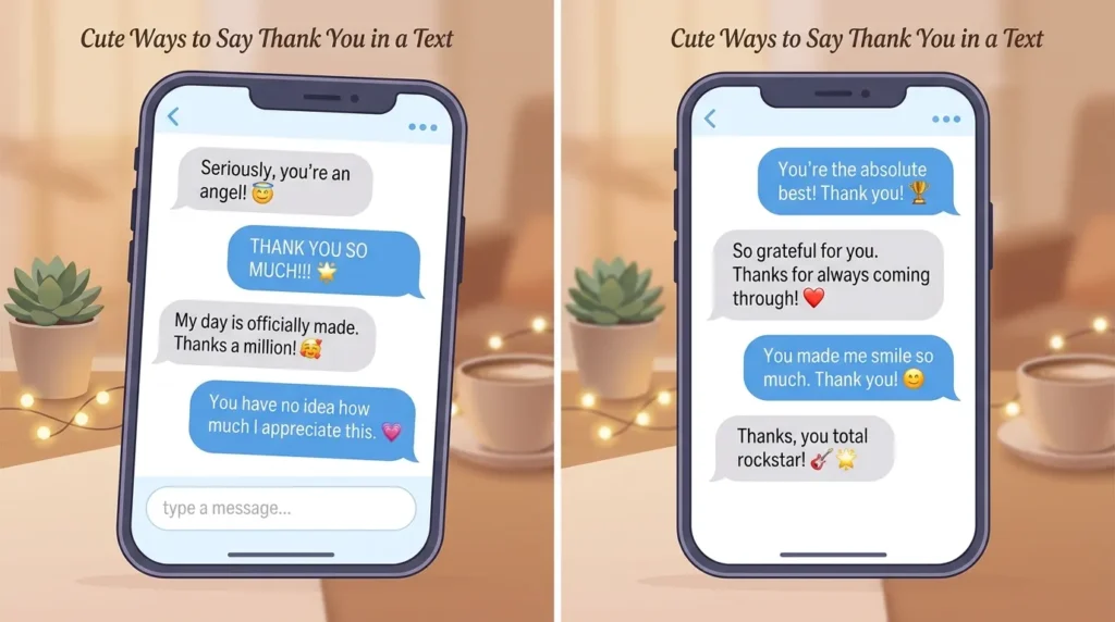 Cute Ways to Say Thank You in a Text