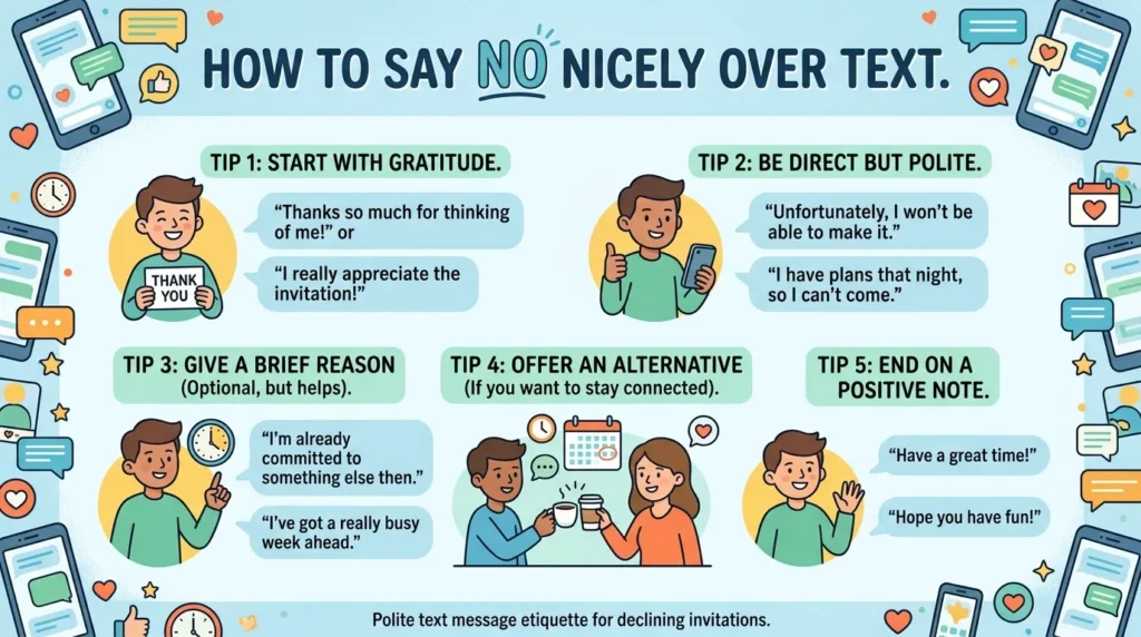 How to Say No Nicely Over Text