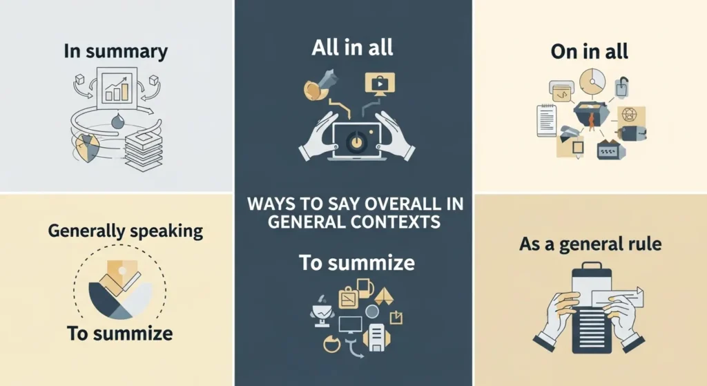 Ways to Say Overall in General Contexts