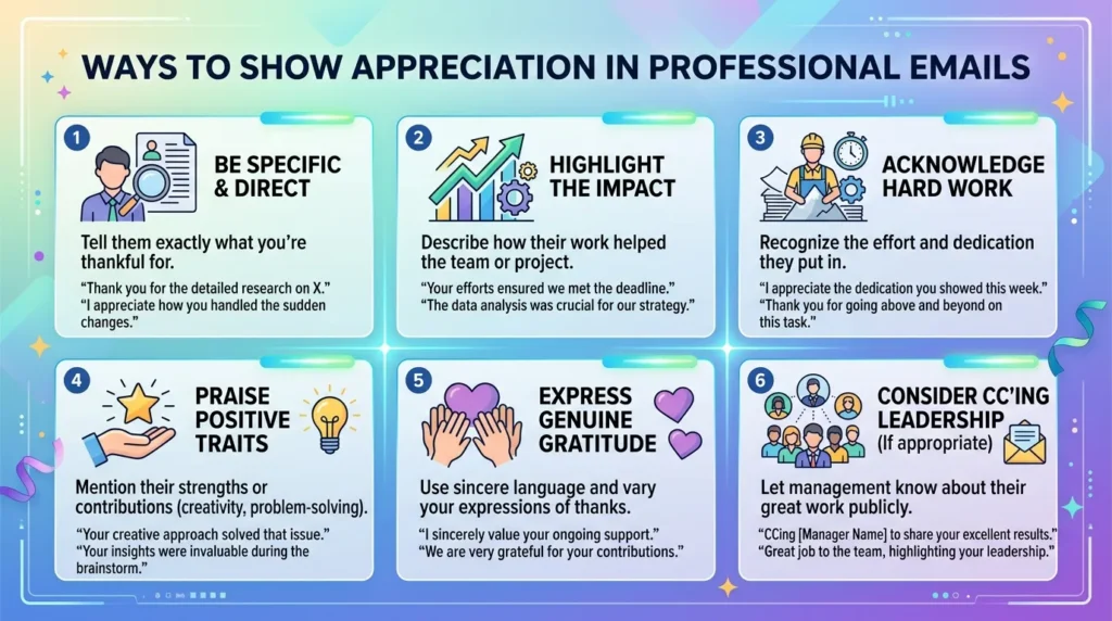 Ways to Show Appreciation in Professional Emails