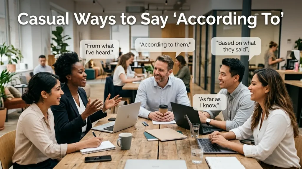 Casual Ways to Say According To