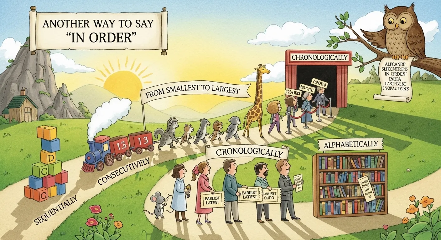 Another Way to Say In Order