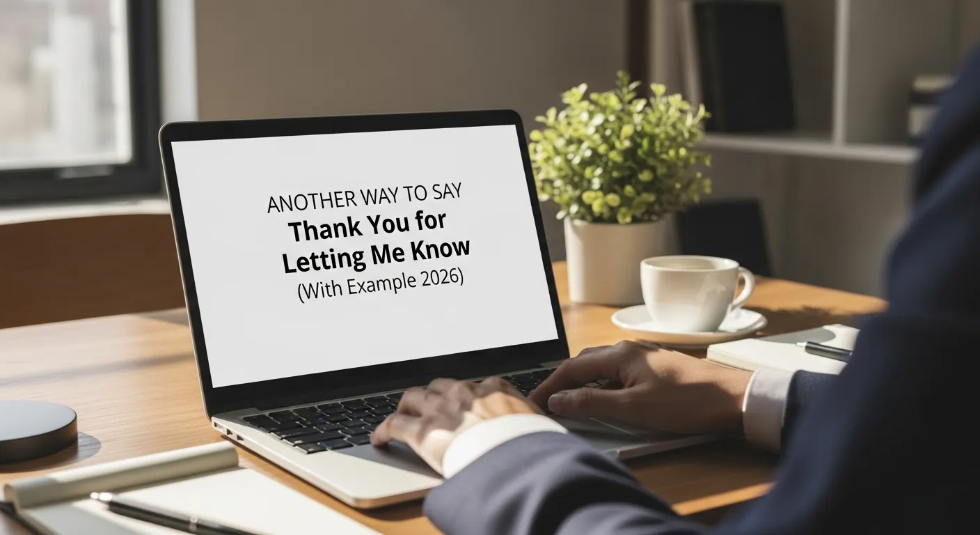 Another Way to Say Thank You for Letting Me Know