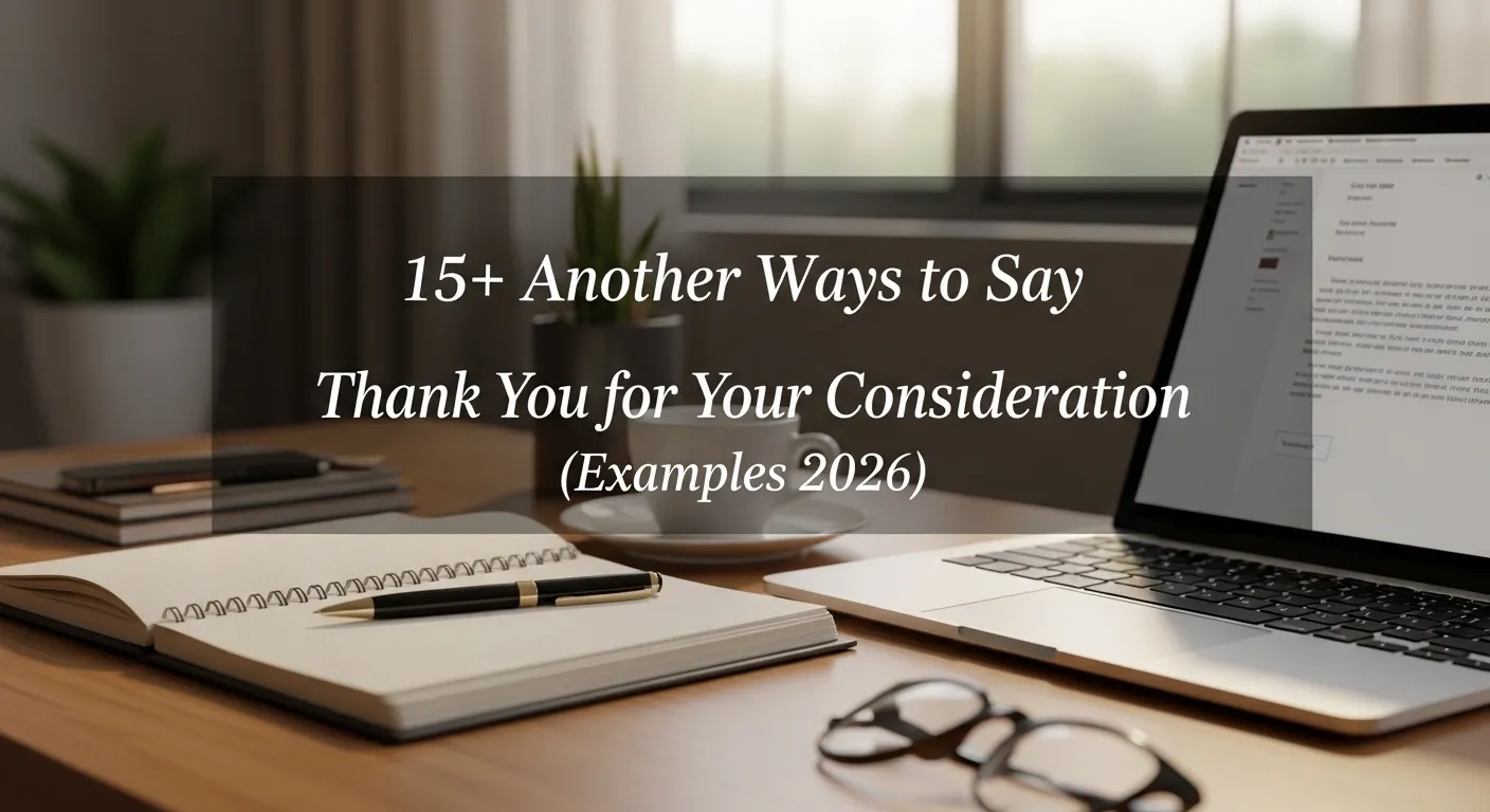 Another Ways to Say Thank You for Your Consideration