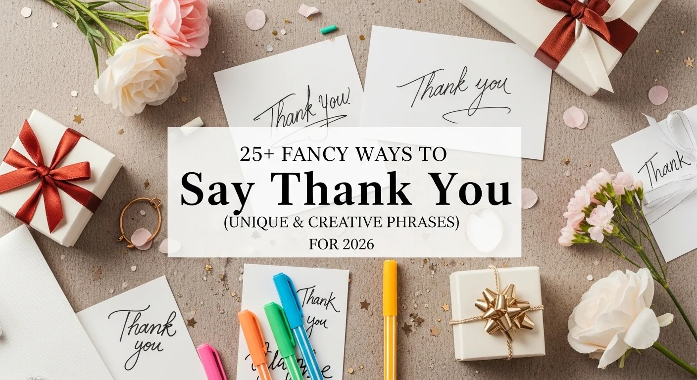 Fancy Ways to Say Thank You