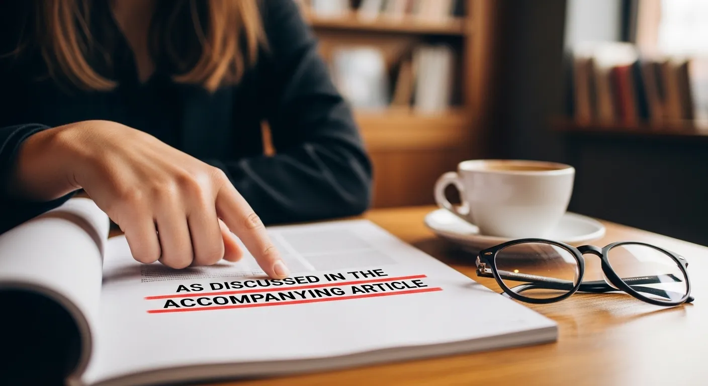 Another Way to Say in The Article