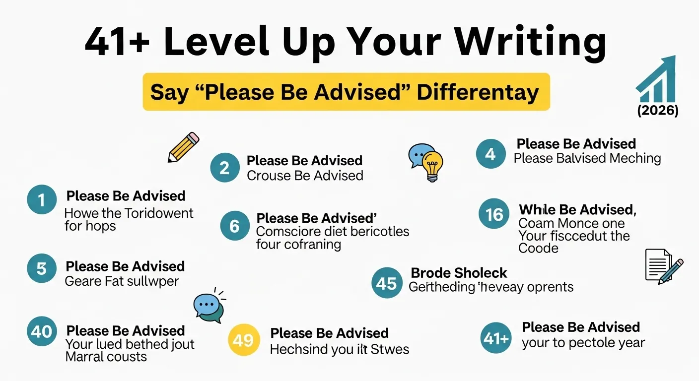 Another Way to say Please be Advised