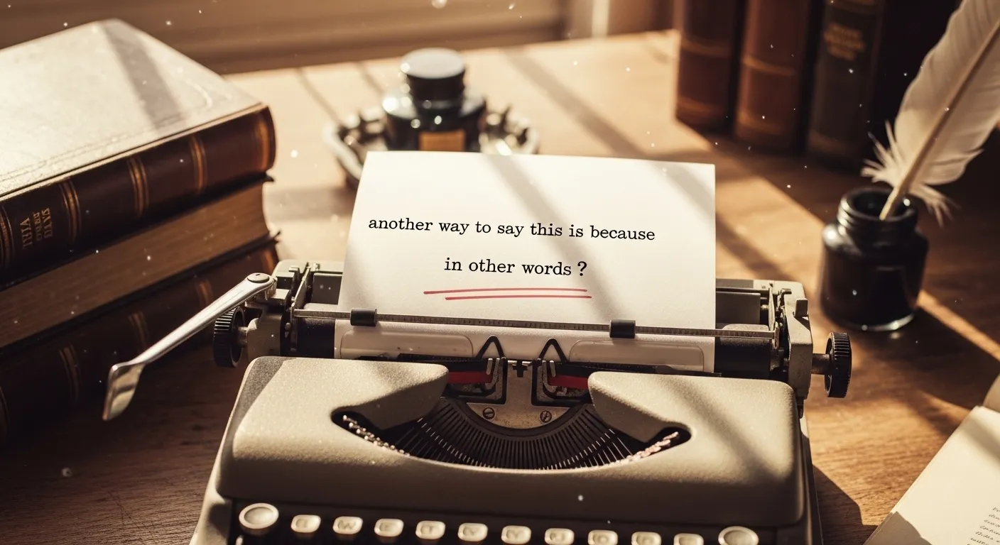 Another Way to Say This is Because