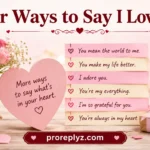 Other Ways to Say I Love You