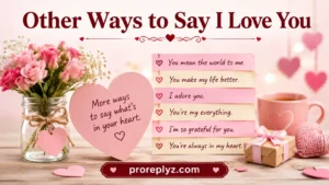 Other Ways to Say I Love You
